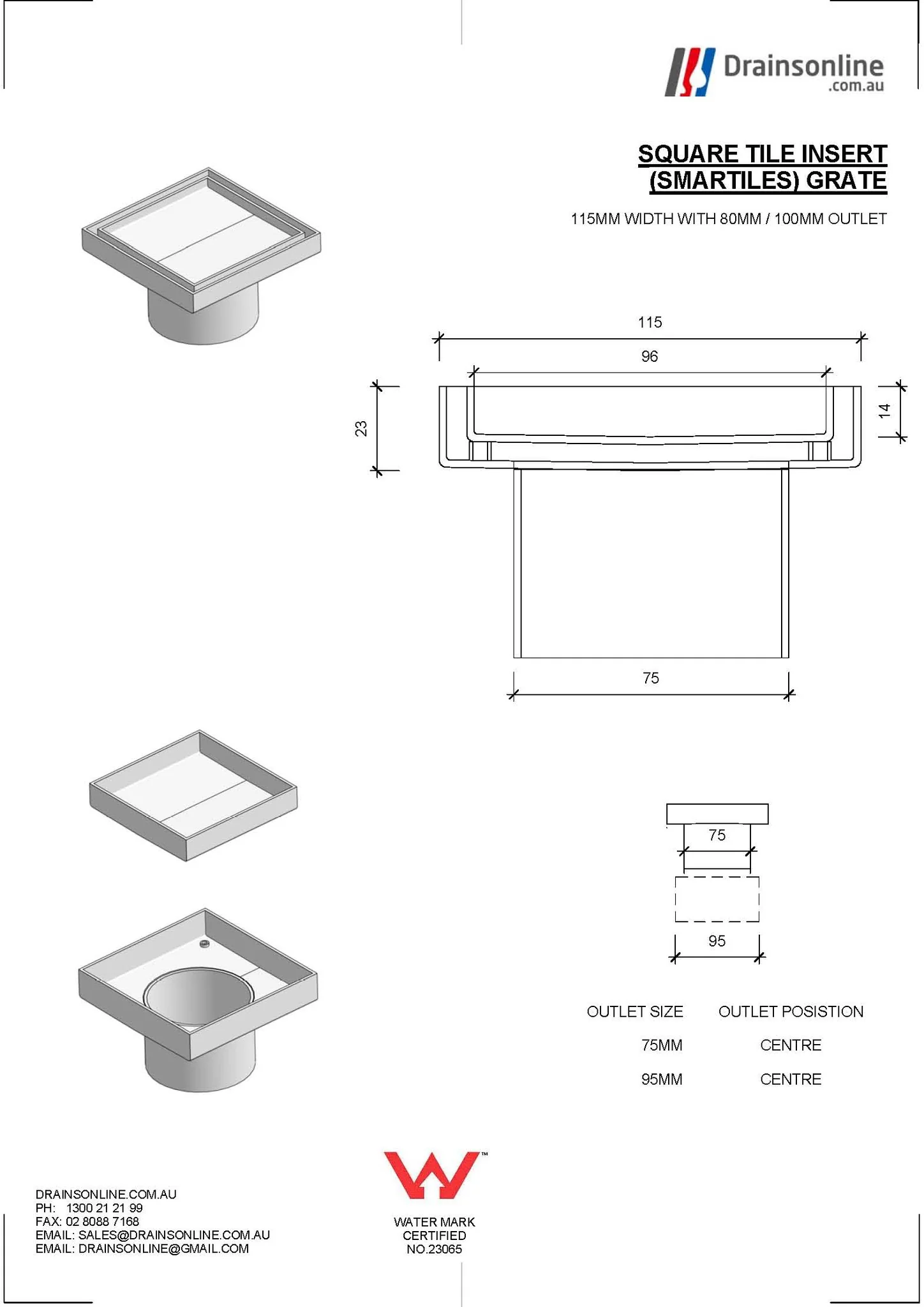 Square Tile Insert (Smartile) Grate - Image 12
